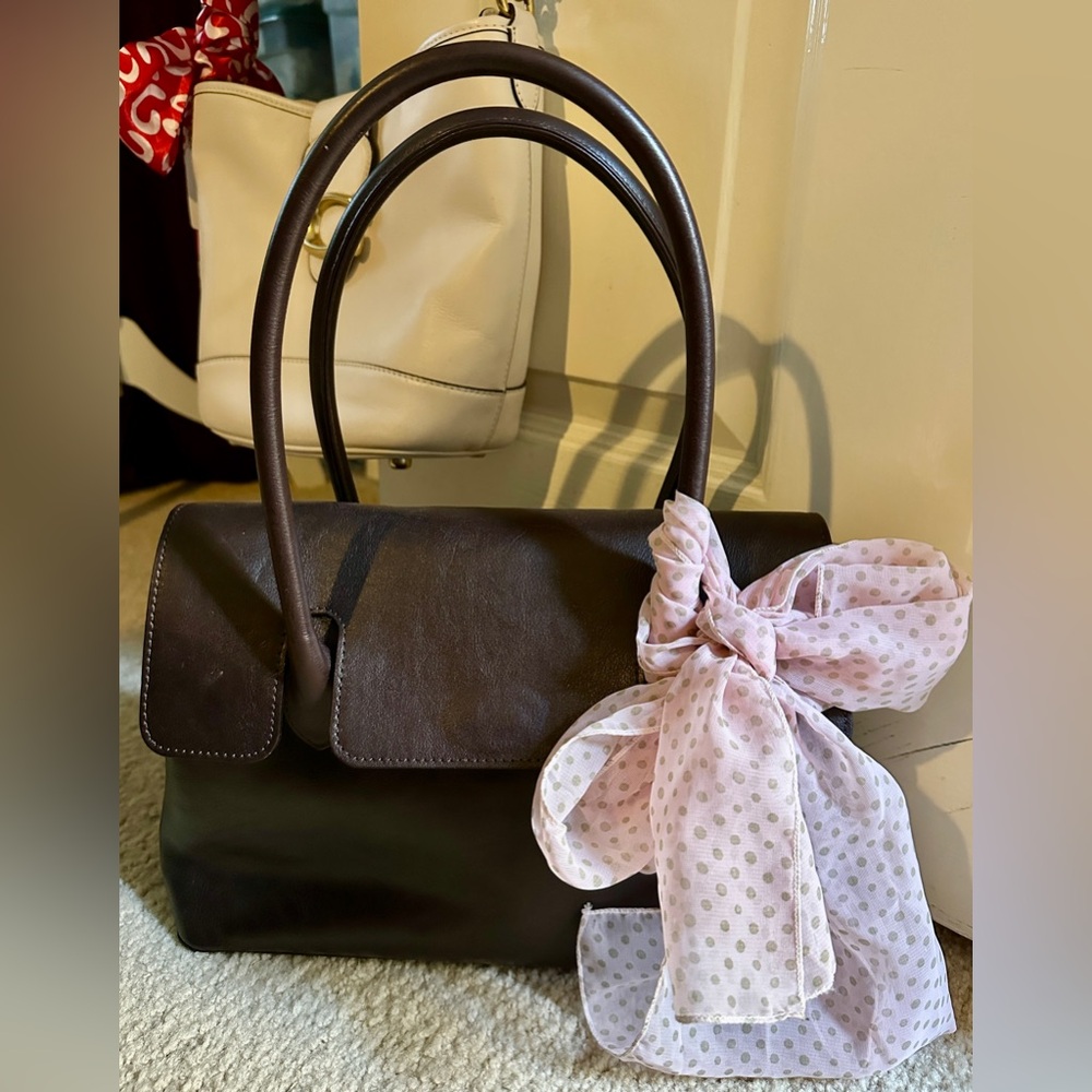 Lily Chocolate Brown Satchel Purse NWOT • A Classy Quiet Luxury Bag